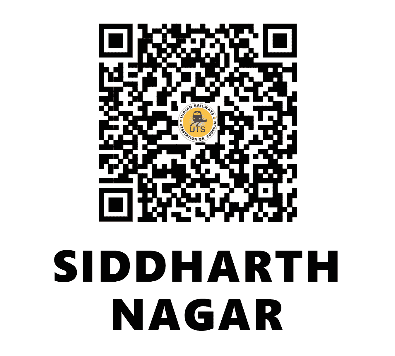 UTS QR Code for SIDDHARTH NAGAR - SDDN - NE (UTTAR PRADESH)